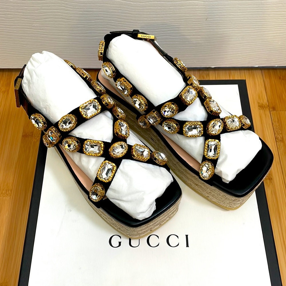 Gucci Crystal Sandals